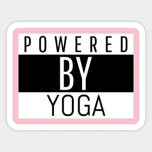 Powered by yoga. Sticker